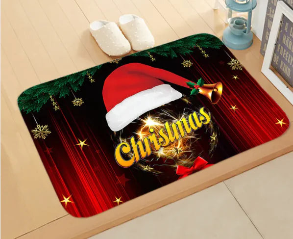 Christmas picture absorbent bathroom mat