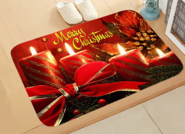 Christmas picture absorbent bathroom mat