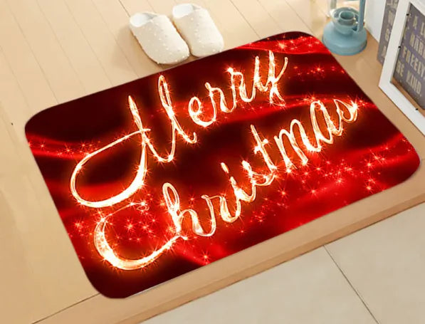 Christmas picture absorbent bathroom mat