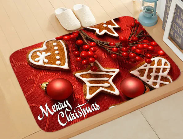 Christmas picture absorbent bathroom mat